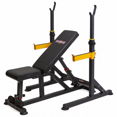Силовая скамья со стойками под штангу VictoryFit VF-T25