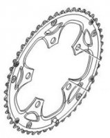 Звезда велосипедная Shimano Claris FC-2450, 46T, цвет черный Y1P298060