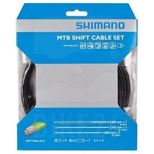 Трос+оплетка Shimano, OPTISLICK, 1,2ммX2100/1800мм, оплетка SP413000мм, концевики/пыльники,Y60198090