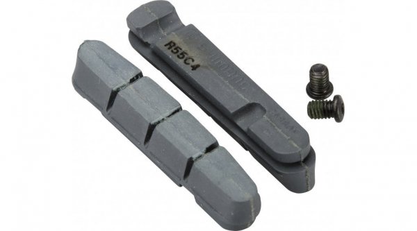 Вкладыш тормозной колодки SHIMANO , шоссейный,  R55C4, 2 пары, для карбонового обода, Y8L298072