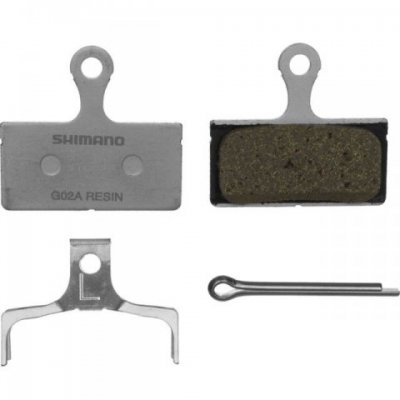 Тормозные колодки SHIMANO G02A, для дискового тормоза, пластик, пружина, шплинт, Y8LW98020