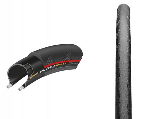 Покрышка  CONTINENTAL Ultra Sport II Performance, 700 x 23C, (23-622), чёр./крас.