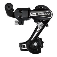 Переключатель задний  SHIMANO RD-TY21-B, GS 6 ск., на ось, чёрный  без упаковки