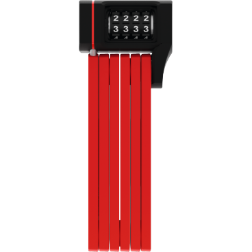 Замок велосипедный ABUS BORDO uGrip combo 5700/80С, складной, сегментный, кодовый, защита 7/15, красный