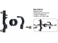 Адаптер NUVO NH-CH01A на руль D:22.2-25.4мм для флягодержателя, чёрный
