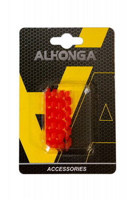 Защитная накладка на оболочку троса ALHONGA HJ-PX008-RD, цвет красный (комплект 4 шт.).