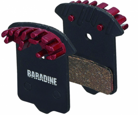 Колодки для диск. торм.  BARADINE DS-44F+SP-44 вентилиреумые органические, алюминиевая пластина с теплоотводом (AVID Elixir, SRAM XX, SRAM XO)