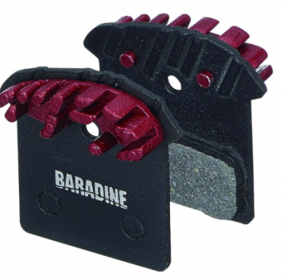 Колодки для диск. торм.  BARADINE DS-52F+SP-52 вентилиреумые органические, алюминиевая пластина с теплоотводом (Shimano XTR M985, XT M785, SLX M675, SLX M666, Deore M615, FSA K-Force DB-XC-9000 и FSA Afterburner DB-XC-9150)