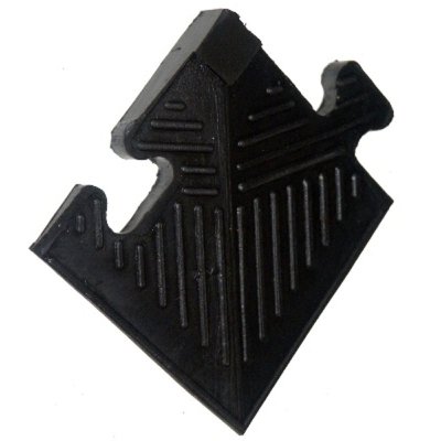 Уголок резиновый для бордюра Barbell чёрный, 12 мм