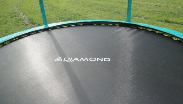 Батут с защитной сеткой и лестницей Diamond Fitness BLACK EDITION 8FT (244 СМ)