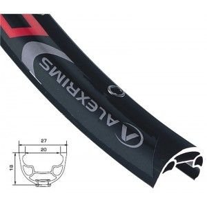 ALEX RIMS Обод DP20, 26"х20ммх32Н, A/V, двойной, D, SSE, чёрный. (AM/Marathon)