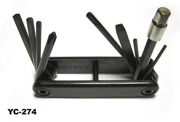 Шестигранник BIKE HAND YС-274 складной 9 предметов