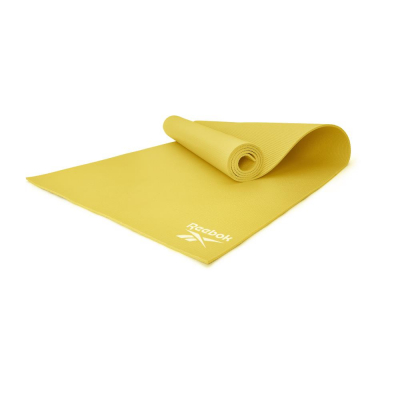 Тренировочный коврик (мат) для йоги Reebok желтый 4 мм