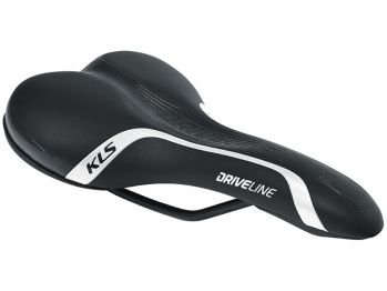 Cедло Kellys DRIVELINE, 260x155мм, технология zone cut, повышенная прочность носа и задника, чёрно-белое