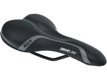 Cедло Kellys DRIVELINE, 260x155мм, технология zone cut, повышенная прочность носа и задника, чёрно-серое