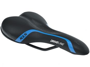 Cедло Kellys DRIVELINE, 260x155мм, технология zone cut, повышенная прочность носа и задника, чёрно-синее