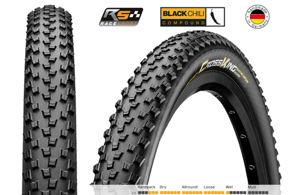 Покрышка 27.5x2.3" CONTINENTAL Cross King RaceSport foldable 3/180Tpi 640 гр.
