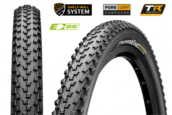 Покрышка 27.5x2.6" CONTINENTAL Cross King ShieldWall foldable 3/180Tpi 940гр. 