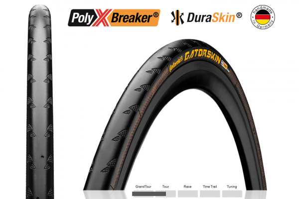 Покрышка 700x25 mm CONTINENTAL GatorSkin foldable 3/180Tpi 245 гр.