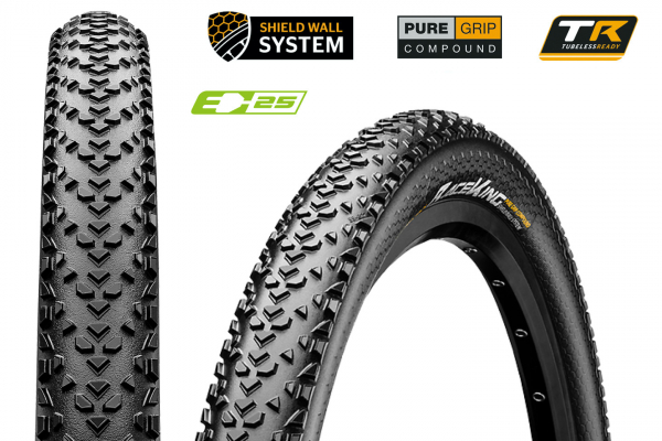 Покрышка 27.5x2.2" CONTINENTAL Race King ShieldWall foldable 3/180Tpi 700 гр.