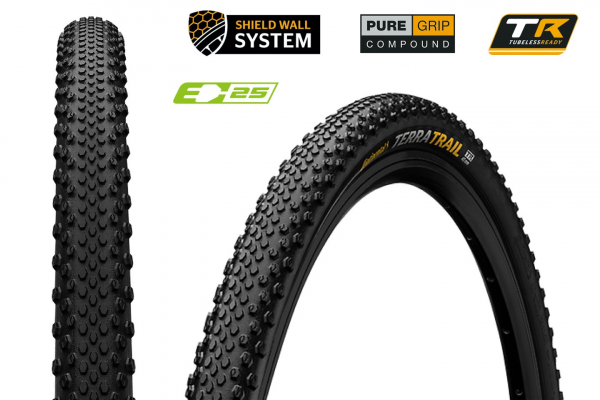 Покрышка 650x47B/ 27.5x1.75" CONTINENTAL Terra Trail ShieldWall foldable 3/180Tpi 400 гр.