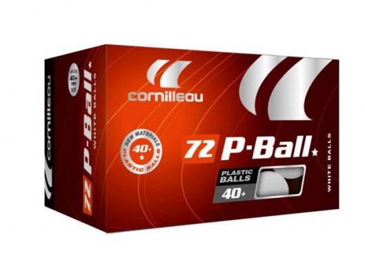 Мячи пластик Cornilleau P-BALL PRO* 40+ 72 шт. (белый)