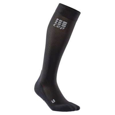Женские восстановительные компрессионные гольфы CEP Recovery Socks / Черный-Белый