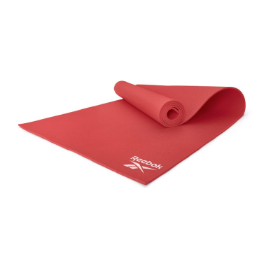 Тренировочный коврик (мат) для йоги Reebok красный 4 мм