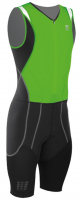 Мужской компрессионнный стартовый костюм для триатлона CEP TriSuit / Черный-Зеленый
