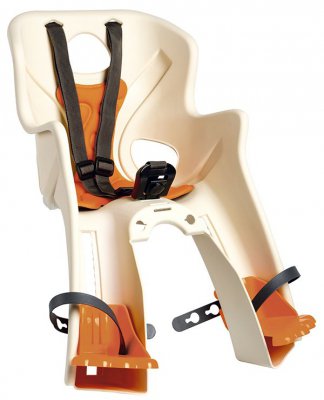 Детское переднее велокресло BELLELLI Rabbit Handlefix. Цвет: Кремовый, вес до 15 килограмм