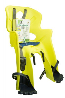 Детское переднее велокресло BELLELLI Rabbit Handlefix. Цвет: Желтый светоотражающий, вес до 15 килограмм
