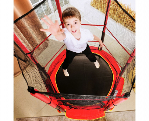 Батут детский DFC TRAMPOLINE-RED 55" с сеткой