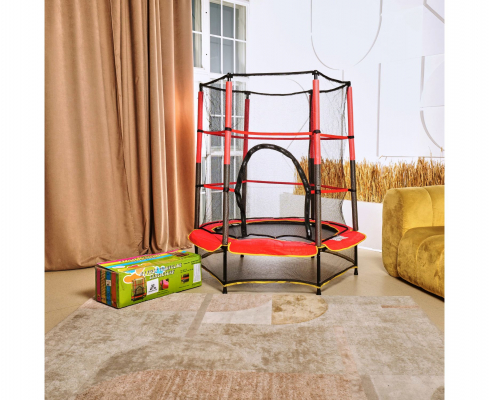 Батут детский DFC TRAMPOLINE-RED 55" с сеткой
