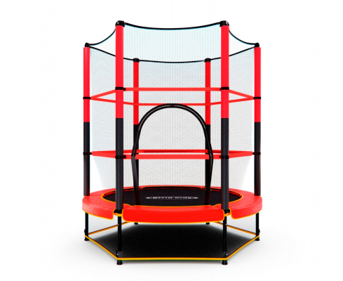 Батут детский DFC TRAMPOLINE-RED 55" с сеткой