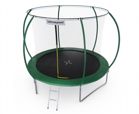 Батут DFC ULTRASPORT 10 ft с внутренней сеткой / лестница в комплекте