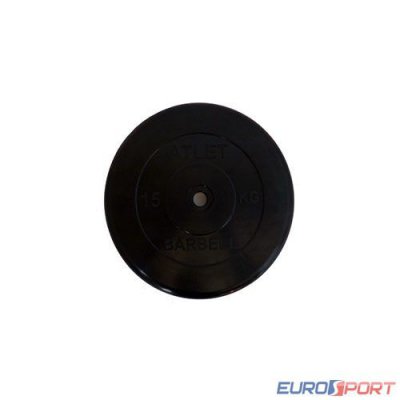 Диск обрезиненный черный MB ATLET d-26 15кг