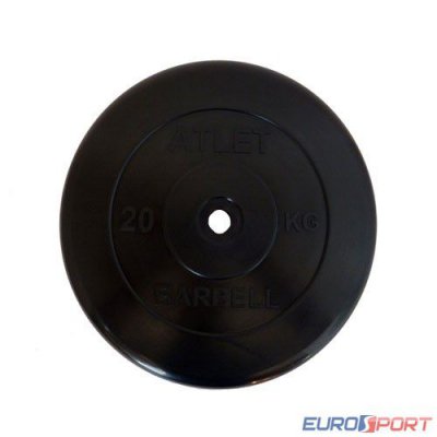 Диск обрезиненный черный MB ATLET d-26 20кг