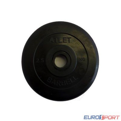 Диск обрезиненный черный MB ATLET d-26 2,5кг