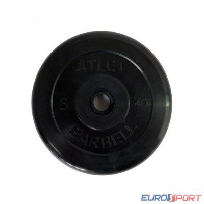 Диск обрезиненный черный MB ATLET d-26 5кг