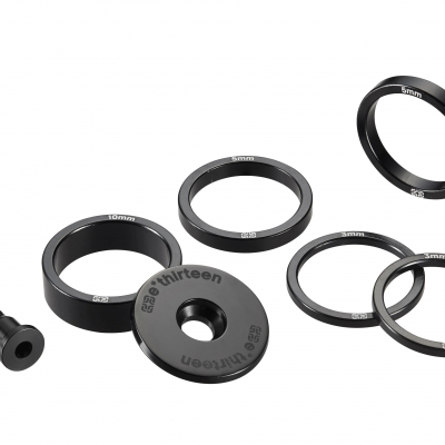 Комплект рулевых колец E THIRTEEN Stem Top Cap Polished