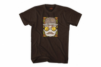 Футболка Cinelli T-Shirt Mr Cat Hat Jeremy Fish / Коричневый