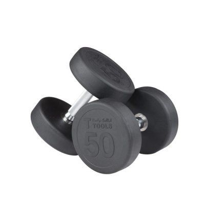 Набор полиуретановых гантелей от 5 до 50 lb (пары) Original Fit.Tools со стойкой