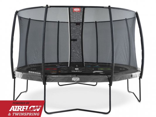 Батут BERG  Elite Grey 430 Tattoo + сетка Deluxe (37.34.13.00+35.72.24.02)