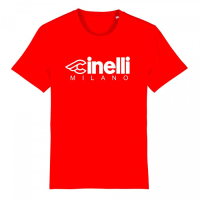 Футболка  Cinelli T-Shirt Milano / Красный-Белый