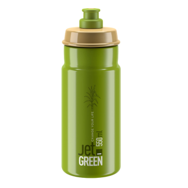 Фляга велосипедная Elite JET GREEN, 550 мл, зеленый