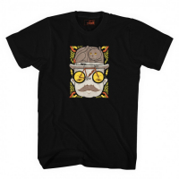 Футболка Cinelli T-Shirt Mr Cat Hat Jeremy Fish / Черный