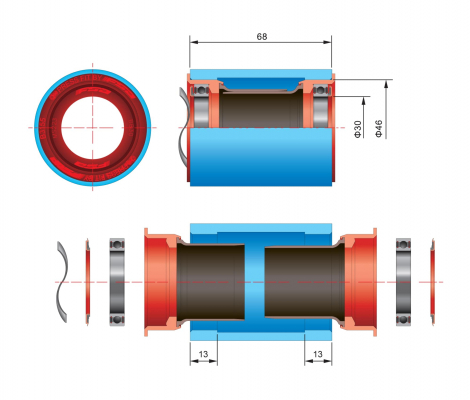 Каретка FSA BB386EVO/BB30 to PF30