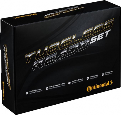 Бескамерный комплект для адаптации камерных покрышек CONTINENTAL Tubeless Ready Set 25мм.