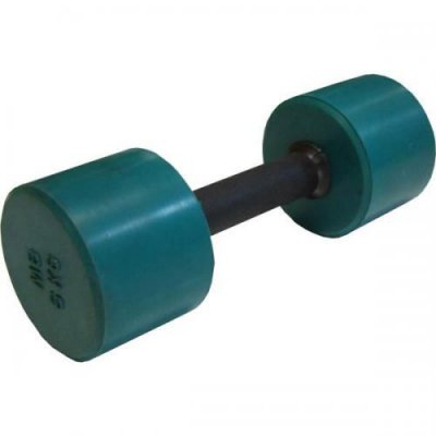 Гантель обрезиненная с обрезиненной ручкой Barbell 5 кг, цветная MB-FitC-5