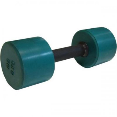 Гантель обрезиненная с обрезиненной ручкой Barbell 6 кг, цветная MB-FitC-6